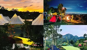 Tempat Camping Ini Viewnya Mantap Jiwa! Langsung View Gunung Salak, City Light dan Tersedia Glamping serta Kolam Renang Juga Loh