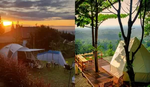Tempat Camping Rasa Glamping Anti Ribet! Viewnya Juga Syahdu Abis, Pegunungan Hijau yang Asri dan Sejuk