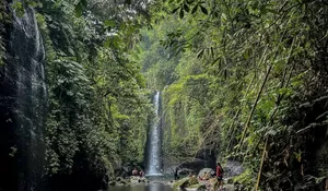 Bisa Nikmatin Keindahan Curug Tersembunyi dengan Air Birunya Ini Gratis! Cuman Butuh Waktu 10 Menit Trekking Aja