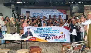 Emak Emak hingga Muda Mudi Pondok Jaya Gemakan Dukungan ke Supian Suri Menuju D1