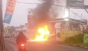 Satu Motor Hangus di Pintu Pom Bensin Kota Depok, Begini Kronologisnya