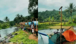 Bukan Wisata Pantai Aja, Ternyata Banten Punya Tempat Camping Pinggir Sungai dan View Perbukitan yang Cakep Banget!