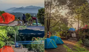Keindahan Tempat Camping Ini Emang Gak Ada Duanya, Bisa Camping dengan View Bukit, City Light dan Hamparan Bebantuan Alami yang Indah Banget!
