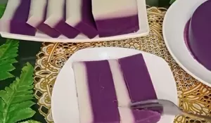 Siapa yang Bisa Menolak Perpaduan Olahan Ubi Ungu dan Susu Ini, Apalagi Teksturnya Lembut Banget! Begini Resep Puding Susu Ubi Ungu