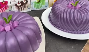 Buatnya Mudah Banget Cuman 4 Bahan, Tapi Bisa Membuat Puding dari Olahan Ubi Ungu yang Warnanya Secantik Ini!