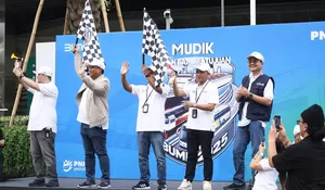 PNM Berangkatkan Ratusan Peserta : Mudik Aman Sampai Tujuan BUMN 2025