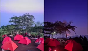 Majalengka Punya Nih! Bisa Camping dengan Latar Belakang Gunung Ciremai dan City Light yang Memukau