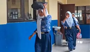 Siswa SMPN 29 Depok Jalani Simulasi Mitigasi Bencana