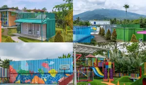 Liburan Hemat dan Seru di Villa Container yang Estetik dan Colourful dengan Pemandangan Gunung Salak di Bogor!