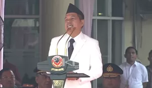 Apresiasi dan Pesan Dedi Mulyadi saat Jadi Inspektur Upacara HUT Bhayangkara ke-79 di Polda Jabar!
