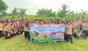 Peringati Hari Pramuka ke 64, SDN Tapos 2 Bentuk Karakter Siswa Lewat Persari dan Perkaju