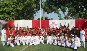 Mengintip Upacara HUT ke 80 RI di Kelurahan Grogol Depok : Ribuan Warga Hadir di Lapangan BIG