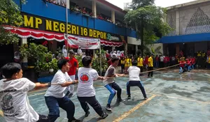 HUT ke 80 RI Pupuk Semangat Juang Siswa Siswi SMPN 16 Depok