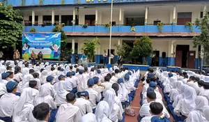  Apel Kebangsaan SMPN 20 Depok Bentuk Kedisiplinan Siswa