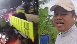 Truk Tambang Abai dengan Kondisi Jalan yang Sedang Diperbaiki, Dedi Mulyadi Ancam Tindak Tegas