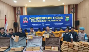 Polres Metro Depok Selamatkan 156 Ribu Jiwa dari Narkoba : Ganja 78 Kg Diamankan, 2.159 Butir Obat Keras Disita