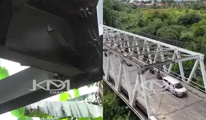 Terjadi Pencurian Penopang Baja di Jembatan Ciherang Purwakarta yang Dampaknya Bisa Sebabkan Ambruk