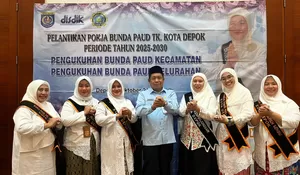 Bukan Sekadar Jabatan Melainkan Amanah, Bunda PAUD Kecamatan dan Kelurahan Se-Bojongsari Depok Dikukuhkan