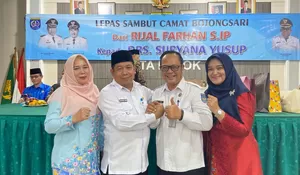 Lepas Sambut Camat Bojongsari Depok Penuh Haru : Terima Kasih Rijal Farhan, Suryana Bawa Harapan