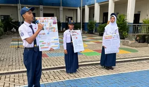 SMPN 23 Depok Ajarkan Siswa Demokratis Sejak Dini, Tiga Calon Ketua Osis Paparkan Visi dan Misi Terbaik