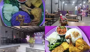 Unik Banget! Di Bogor Ada Nasi Tempong Ungu, Harga Mulai Rp10 Ribu Saja