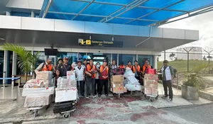 Tiba di Bandara Silangit, Relawan Gerakan Anak Negeri  Susul Tim Advance ke Tapanuli