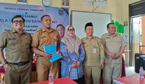 Purjiyo Resmi Jabat Plt SDN Sawangan 1