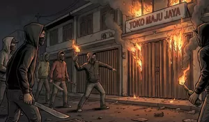 Polisi Buru Remaja Hendak Tawuran Bawa Molotov di Cimanggis Depok, Hampir Bakar Ruko hingga Bubar saat Anggota TNI Lewat