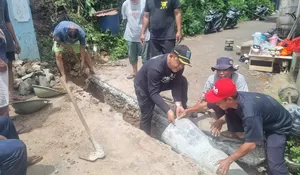 Pembangunan Drainase RT1/2 Kelurahan Sawangan Depok Tangkal Banjir, Lurah Ungkapkan Pengerjaan Dilakukan Secara Gotong Royong