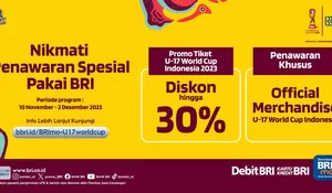 BRI Tawarkan Diskon Tiket dan Merchandise Gratis Piala Dunia U17, Lho! Ini Cara Dapatkan Promonya