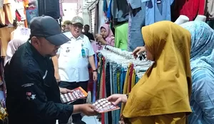 Grebek Pasar, PPK Cigombong Gandeng Pemerintah Kecamatan Sosialisasikan Pemilu 2024 