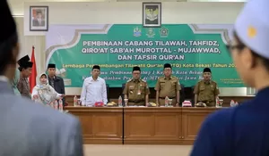 Pj Wali Kota Bekasi Gani Muhamad Beri Motivasi Para Kafilah MTQ Tingkat Jawa Barat