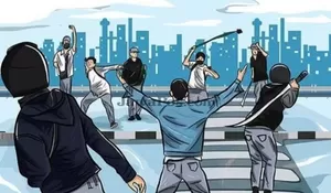 Rangkaian KRL Berhenti Akibat Tawuran di Perlintasan Kereta Api Tanjung Prio, Penumpang Panik