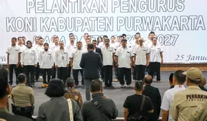 Lantik Pengurus KONI Kabupaten Purwakarta, Pj Bupati Minta Gali Potensi Atlet dan Kaderisasi Organisasi
