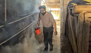 Keren… Cegah DBD, Caleg PKS Ini Lakukan Fogging