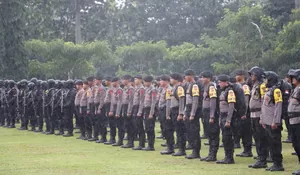 Pimpin Apel Pasukan, Pj Bupati Bogor Asmawa Tosepu Pastikan Kondusifitas di TPS Aman 