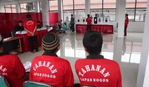 Situasi Pencoblosan Pemilu 2024 Ratusan Tahanan di Lapas Paledang Bogor