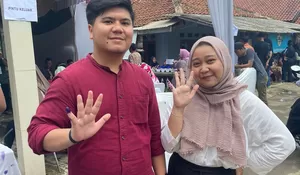 Nyoblos di TPS Mekarwangi Bogor, Banu Lesmana Bagaskara Senang Antusias Pemilih Tinggi