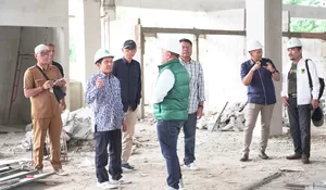 Komisi III DPRD Kota Bogor Sidak Pembangunan Pasar Gembrong Sukasari