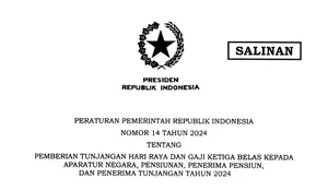 THR dan Gaji ke 13 Untuk ASN, TNI/Polri hingga Pensiunan segera Cair, Simak Isi PP Nomor 14 Tahun 2024 yang Sudah Diteken Jokowi
