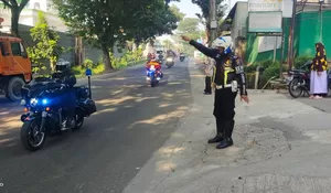 Satlantas Polres Purwakarta Lakukan PAM Jalur Touring HOG Indomobil Jakarta Chapter 1 Inaguration Ride 2024