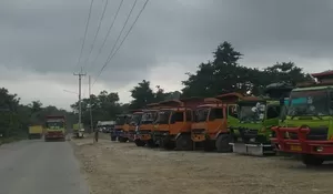 Lusa, Dishub Kabupaten Bogor Uji Coba Kantong Parkir Truk Tambang di Perbatasan Parungpanjang