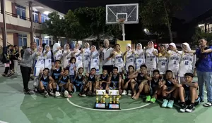 Kawinkan Gelar, Tim Basket Putra dan Putri SMPN 6 Karawang Barat Juara MKKS Cup