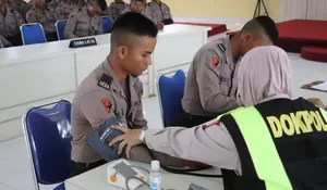 Puluhan Calon Polisi SPN di Polres Purwakarta Mulai Digembleng