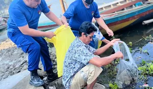 Peringati World Ocean Day 2024, Satpolairud Polres Purwakarta Bebersih Sampah di Waduk Jatiluhur