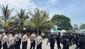 Polres Purwakarta Lakukan Pengamanan Aksi Damai LSM Grib Di PT Mitsuyoshi