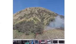 Kebakaran Hutan dan Lahan Kembali Terjadi di Gunung Bromo, Berlokasi di Area Gunung Batok