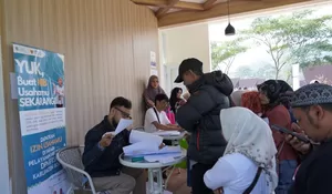 Gerai Pelayanan Publik di Rest Area Gunung Mas Puncak Diserbu Warga