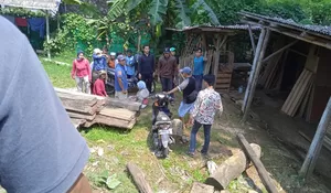 Kecelakaan di Puncak Bogor, Emak-emak Nyangkut di Atap Pabrik Kayu usai Terjatuh dari Motor