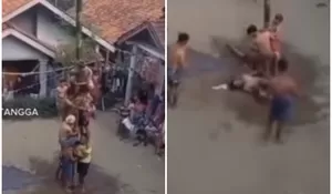 Video Detik-detik Peserta Panjat Pinang di Dukuh Cikuning Brebes Meninggal Dunia usai Jatuh Tertimpa Teman